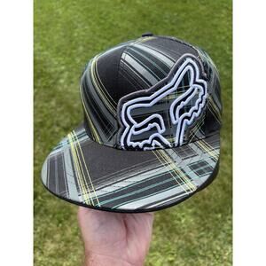 Fox Racing Hat Cap Fitted Size S/M but Can Fit A Larger Head Flexfit Flat Brim